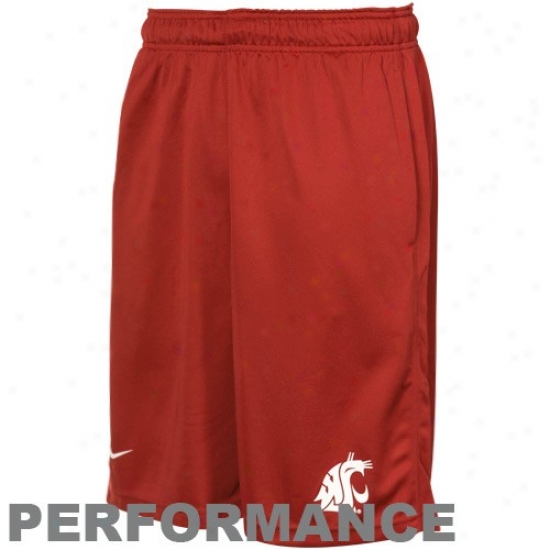 Nike Washington State Cougars Crimson Flyweight Performance Shorts