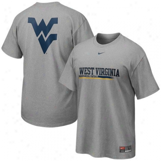 Nike West Virginia Mountaineers Ash Practice T-shirt