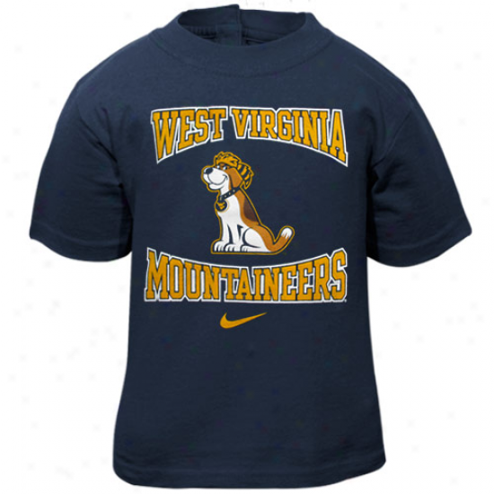 Nike West Virginia Mountaineers Babe Navy Blue Mascot T-shirt