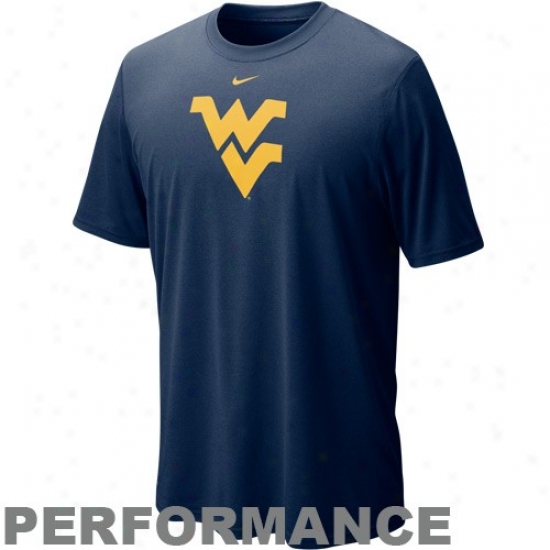 Nike West Virginia Mountaineers Navy Blue Fable Logo Performance T-shirt