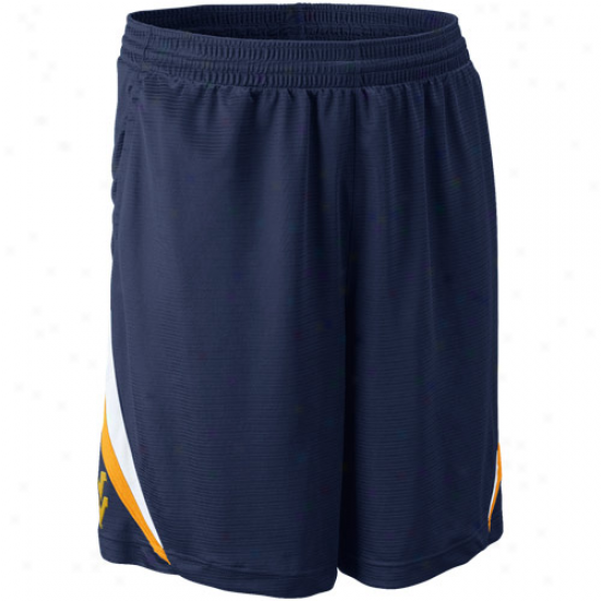 Nike West Virginia Mountaineers Navy Blue Rip Athletic Shorts