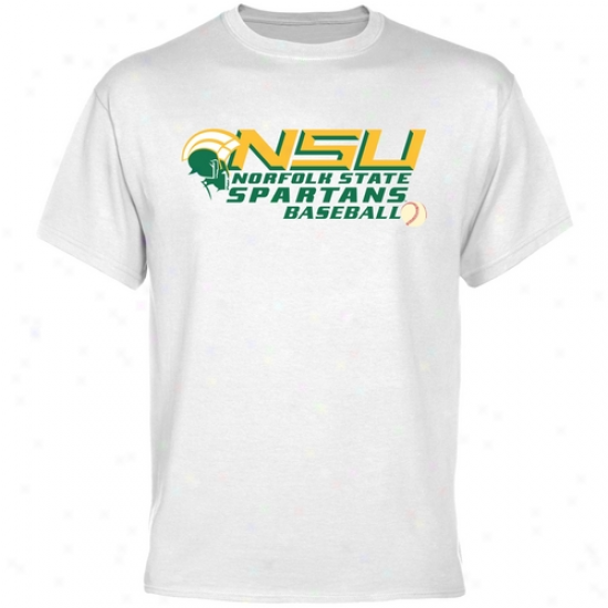 Norfolk Commonwealth Spartans Baseball T-shirt - White