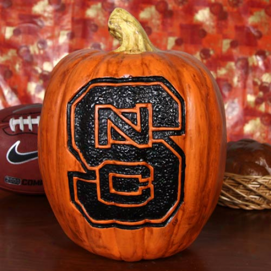 North Carolina State Wolfpack 12'' Resin Decorative Pumpkin