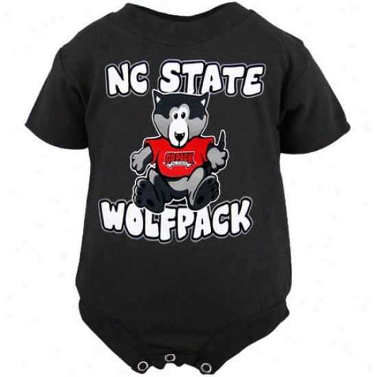 North Carolina State Wlpfpack Infant Black Stacker Creeper