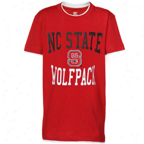 North Carolina State Wolfpack Youth Royal Red Stratum T-shirt