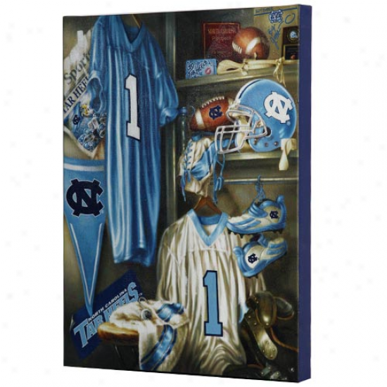 North Carolina Tar Heels (unc) 13'' X 17'' Locker Room Canvas Impression