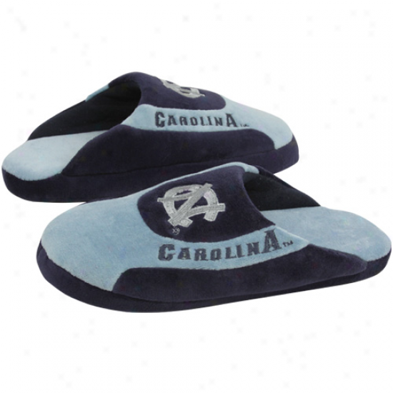 North Carolina Tar Heels (unc) Carolina Unisex Blue-navy Blue Side Scuff Slippers