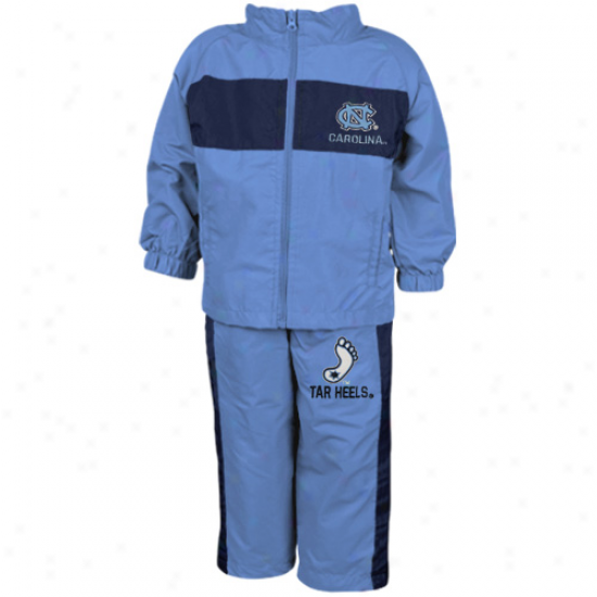 North Carolina Tar Heels (unc) Infant Carolina Blue Playbook Full Zip Jacket & Pants Set