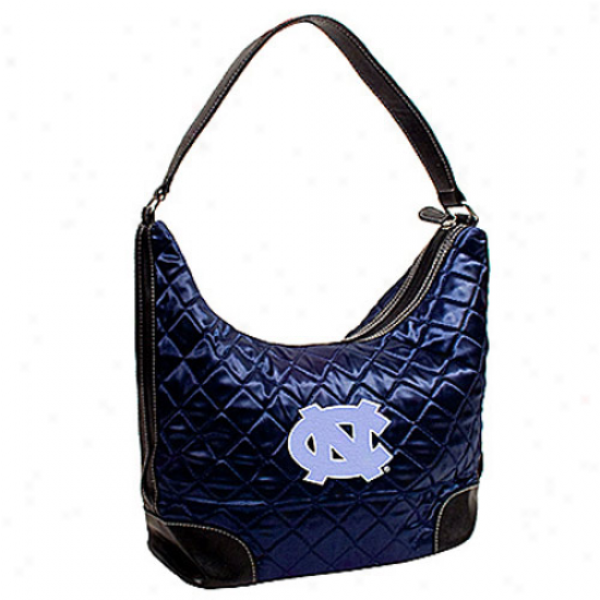 North Carolina Tar Heels (unc) Ladies Navy Blue Quilted Hobo Purse