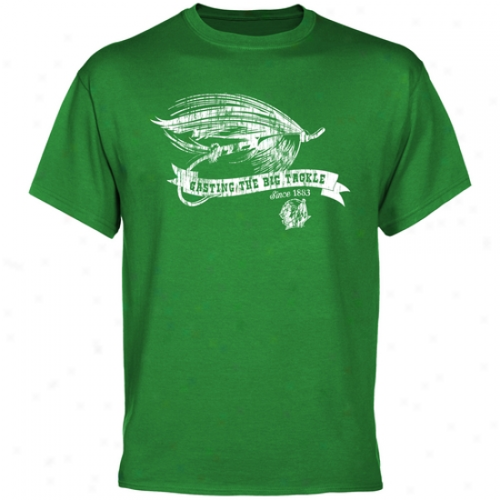 North Dzkota Fighting Sioux Tackle T-shirt - Green