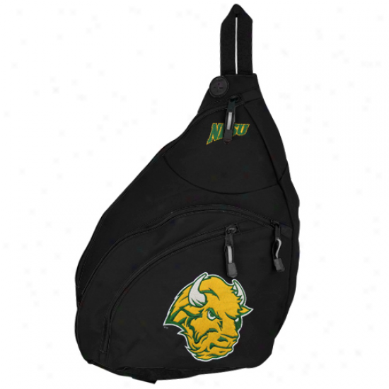 North Dakota Rank Bison Black Slingshot Backpack -