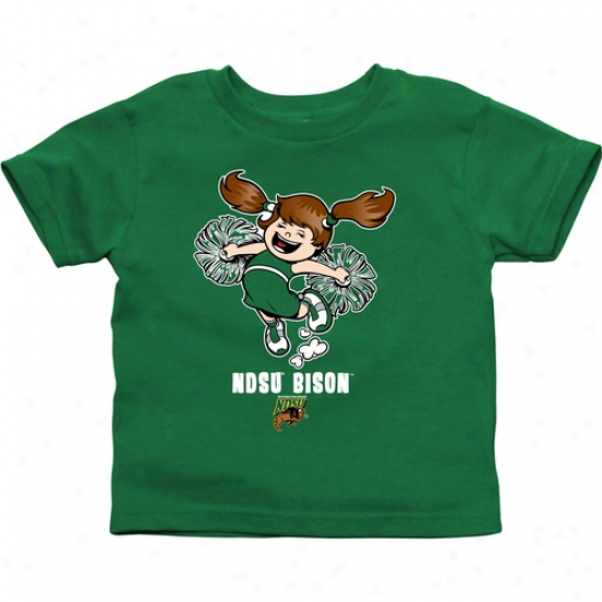 North Dakota State Bison Toddler Cheer Squa dT-shirt - Green