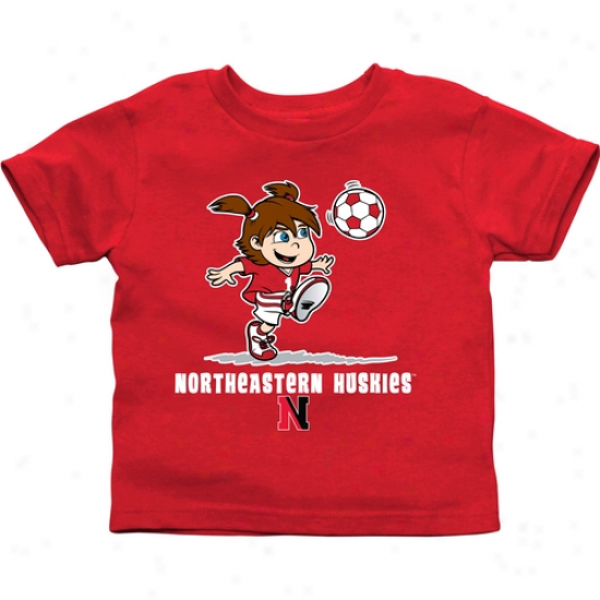 Northeastern Huskies Toddler Girls Soccer T-shirt - Red