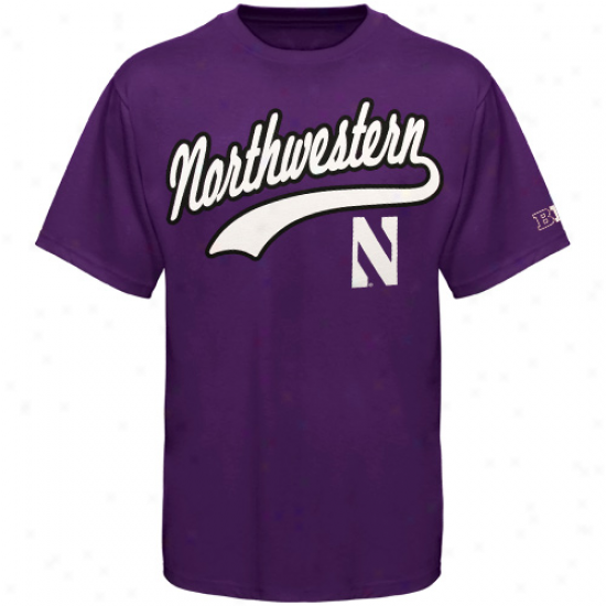 Northwestern Wildcats Big Ten Tailsweep T-shirt - Purple