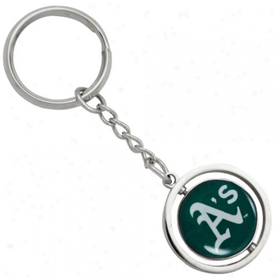 Oakland Athletics 3d Spinning Baseball Keychain