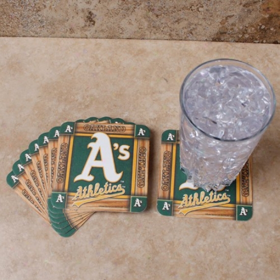 Oakland Atbletics 8-pack Absorbent Paperkraft Coasters