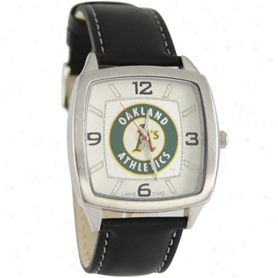 Oakland Athletics Retro Watch W/ Leather Band