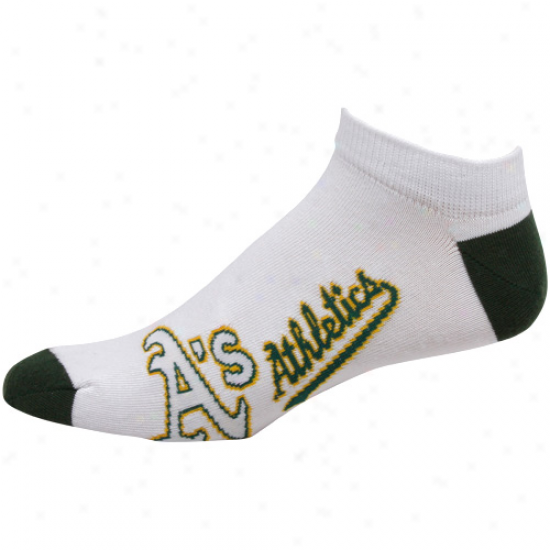 Oakland Gymnastics White Team Logo Ankle Socks