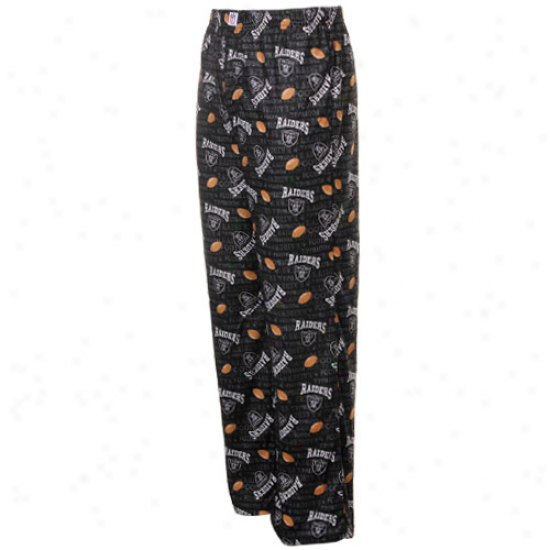 Oakland Raidres Black Supreme Pajama Pants