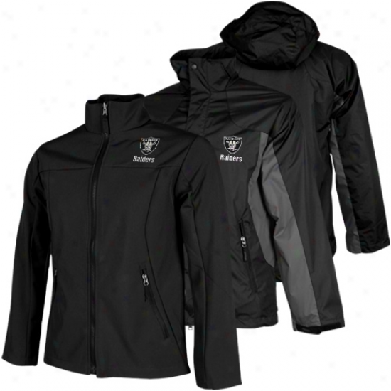 Oakland Raiders Mount Trem Syystem Full Zip Jacket - Black