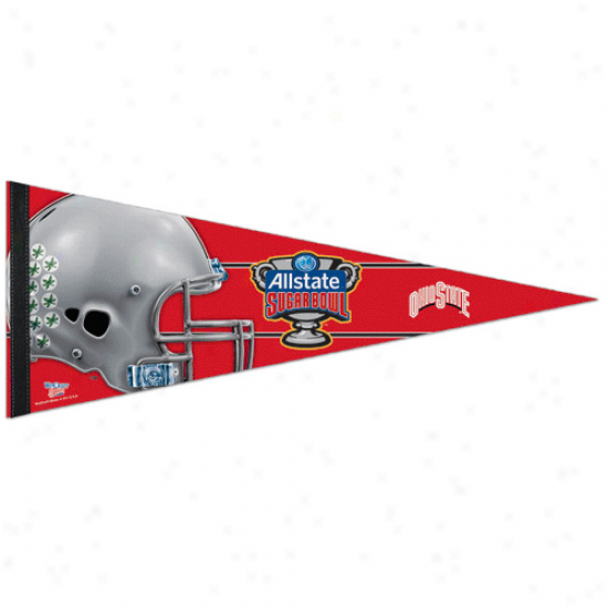 Ohio State Buckeyes 12'' X 30'' Scarlet 2011 Sugar Bowl Bound Premium Felt Pennant