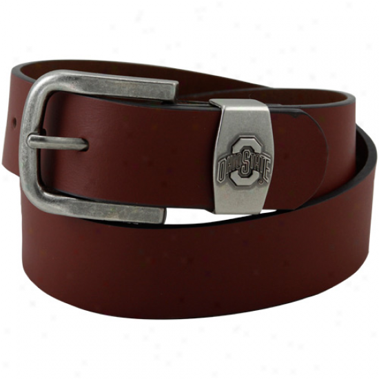 Ohio State Buckeyes Brown Keeper Leather Belt