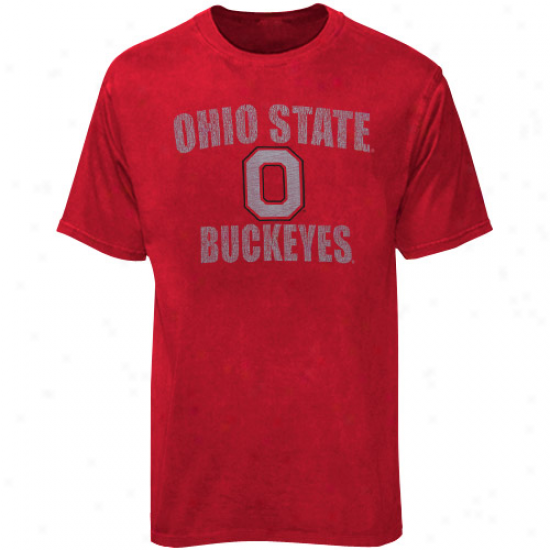 Ohio Express  Buckeyes Young men Scarlet Vimtage Bruiser T-shirt