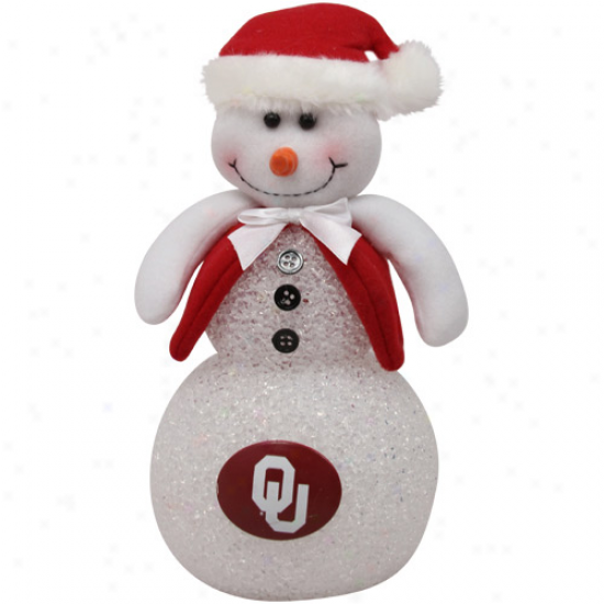 Oklahoma Sooners 10'' Light-up Tabletop Snowman