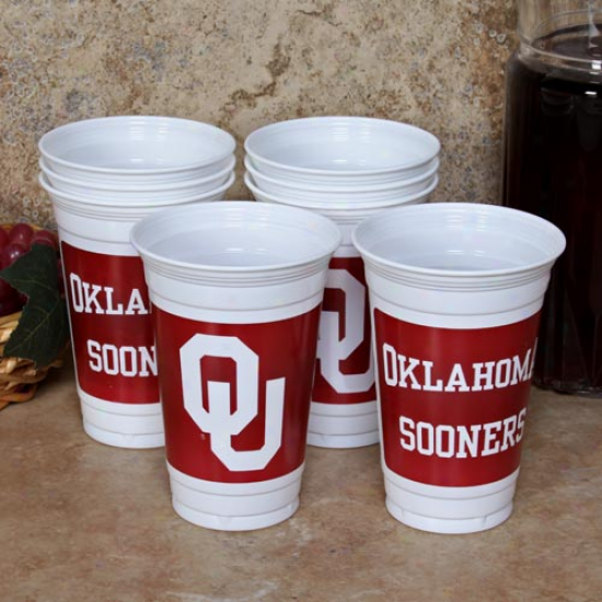 Oklahoma Sooners 8-pack 20oz. Plastic Cups