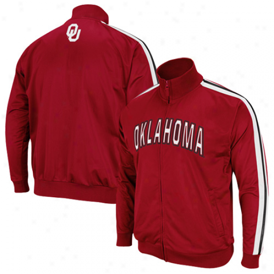 Oklahoma Sooners Crimson Pace Full Zip Track Jacket