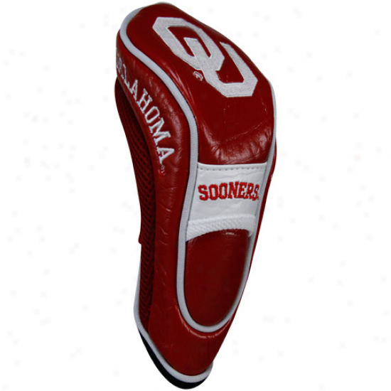 Oklahoma Sooners Crimson-white Hybrid Golf Club Headcover