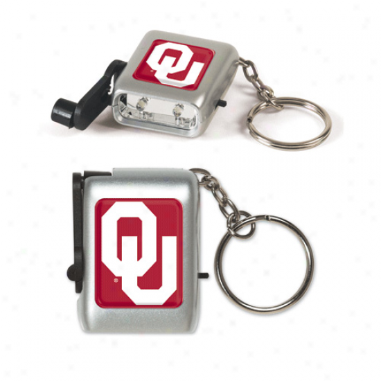 Oklahoma Sooners Led Eco Light Keychain