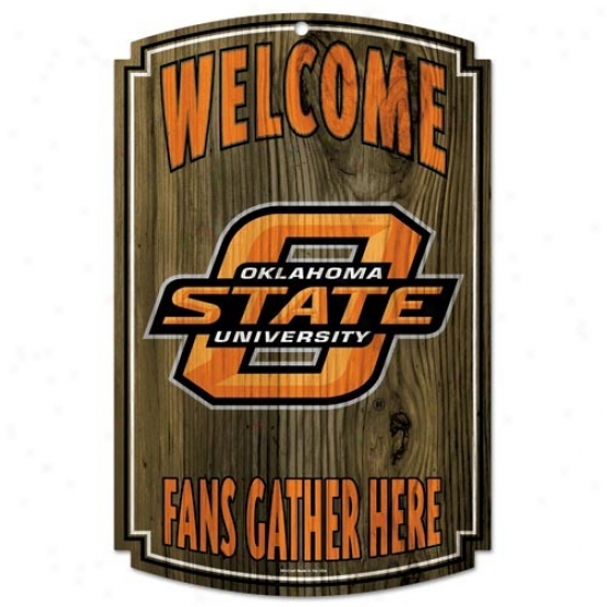 "oklahoma State Cowboys 11"" X 17"" Wood Sign"