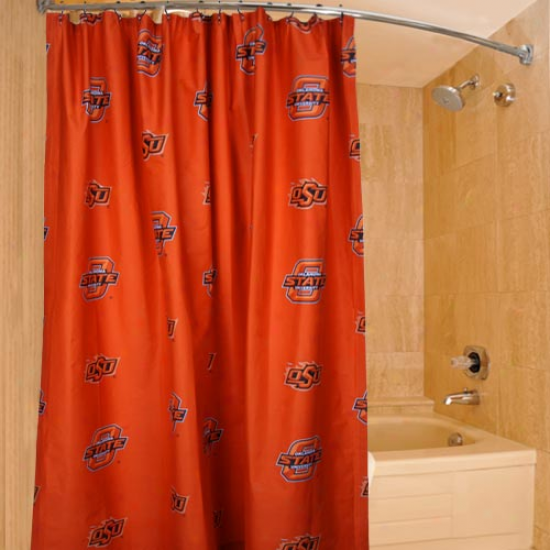 Oklahoma State Cowboys 72'' X 70'' Orange Collegiate Shower Curtain