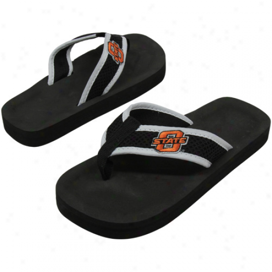 Oklahoma State Cowboys Unisex Basic Flip Flopz - Black