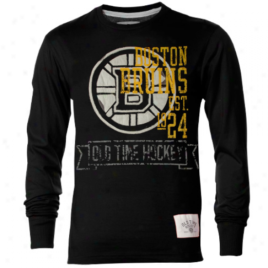 Old Time Hockey Boston Bruins Axel Premium Long Sleeve T-shirt - Wicked