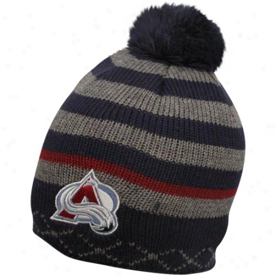 Old Time Hockey Colorado Avalanche Nvay Blue-charcoal Nucleus Cuffless Beanie