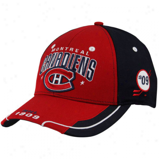 Old Time Hockey Montreal Canadies Red-navy Blue Attica Flex Hat