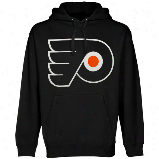 Old Time Hockey Philadelphia Flyers Black Big Primary Logo Pullover Hoodie Sweatshirt