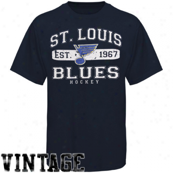 Old Time Hockey St. Louis Blues Yoth Cleric T-shirt - Ships Blue