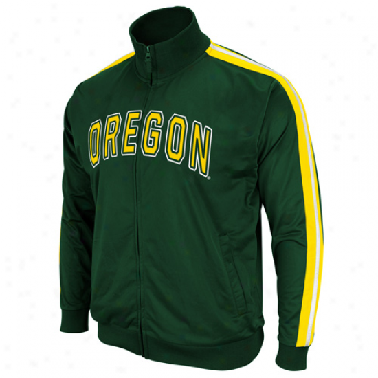 Oregon Ducks Green Pace Full Zip Track Jacket