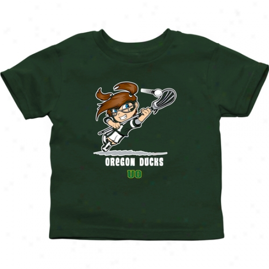 Oregon Ducks Infant Girls Lacrosse T-shirt - Green