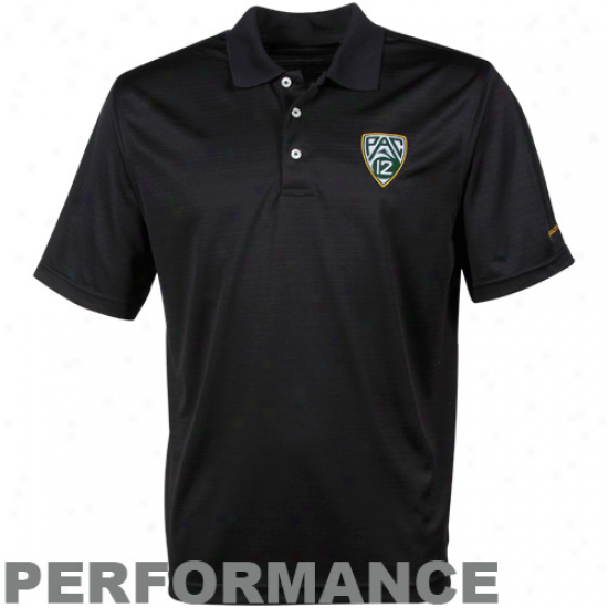 Oregon Ducks Pac-12 Black Meeting for consultation Pique Performance Polo