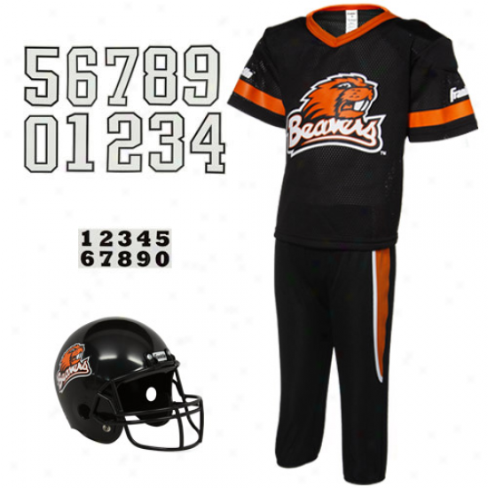 Oregon State Beavers Youth Black Deluxe Team Uniform Set