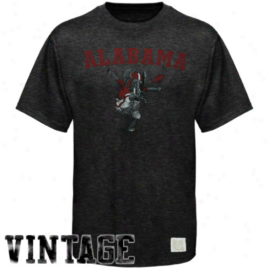 Original Retro Brand Alabama Crimson Tide Charcoal Melange Premium Vintage Tri-blend T-shirt