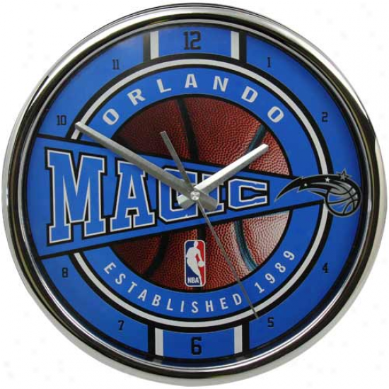 Orlando Magic 12'' Chrome Wall Clock