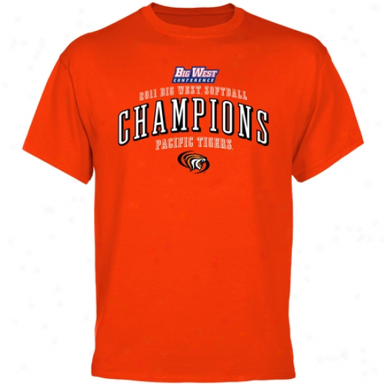 Pacific Tigers 2011 Big West Softball Champions T-shirt - Orange