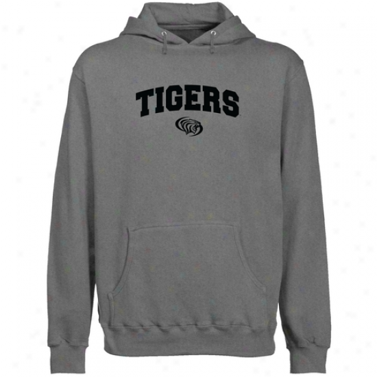 Pacific Tigers Gunmetal Logo Arch Lightweight Pullover Hoody