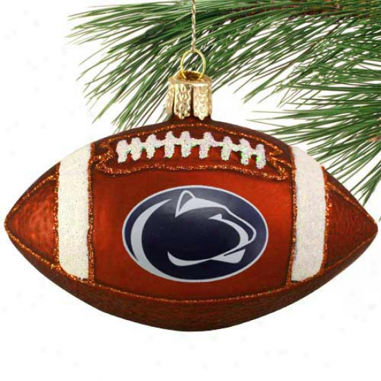 Penn State Nittany Lions 4'' Glass Football Ornament