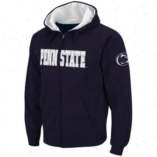 Penn Stat3 Nittany Lions Ships of war Blue Classic Twill Ii Full Zip Hodoie Sweatshirt